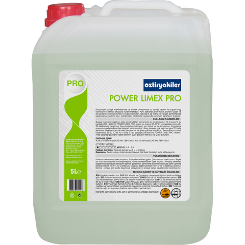 Power Limex Pro Bulaşık Mak. Kireç Çözücü